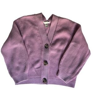 Pink Button-up Knit Cardigan